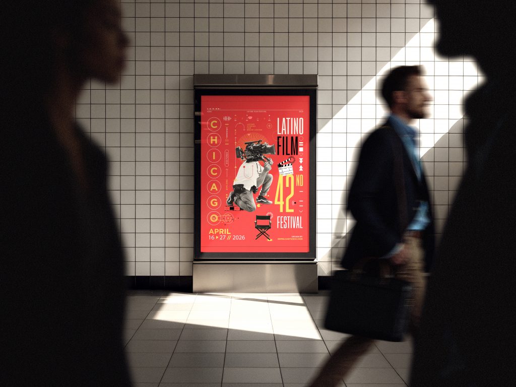 Eduardo Mejía's poster design has been selected as the 42nd Chicago Latino Film Festival's Poster Winner.