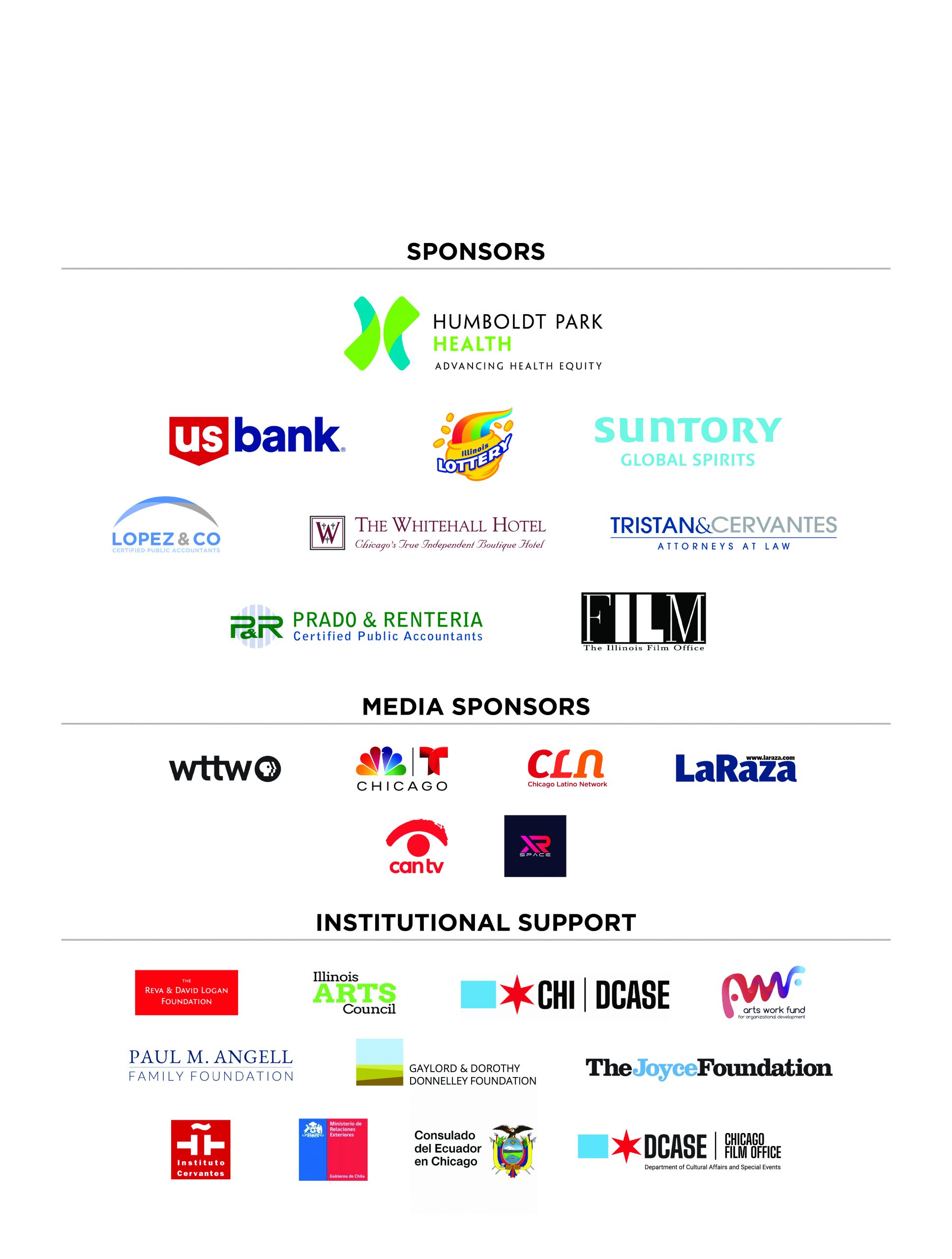 Thank you to the Sponsors of the Chicago Latino Film Festival 42nd Edition